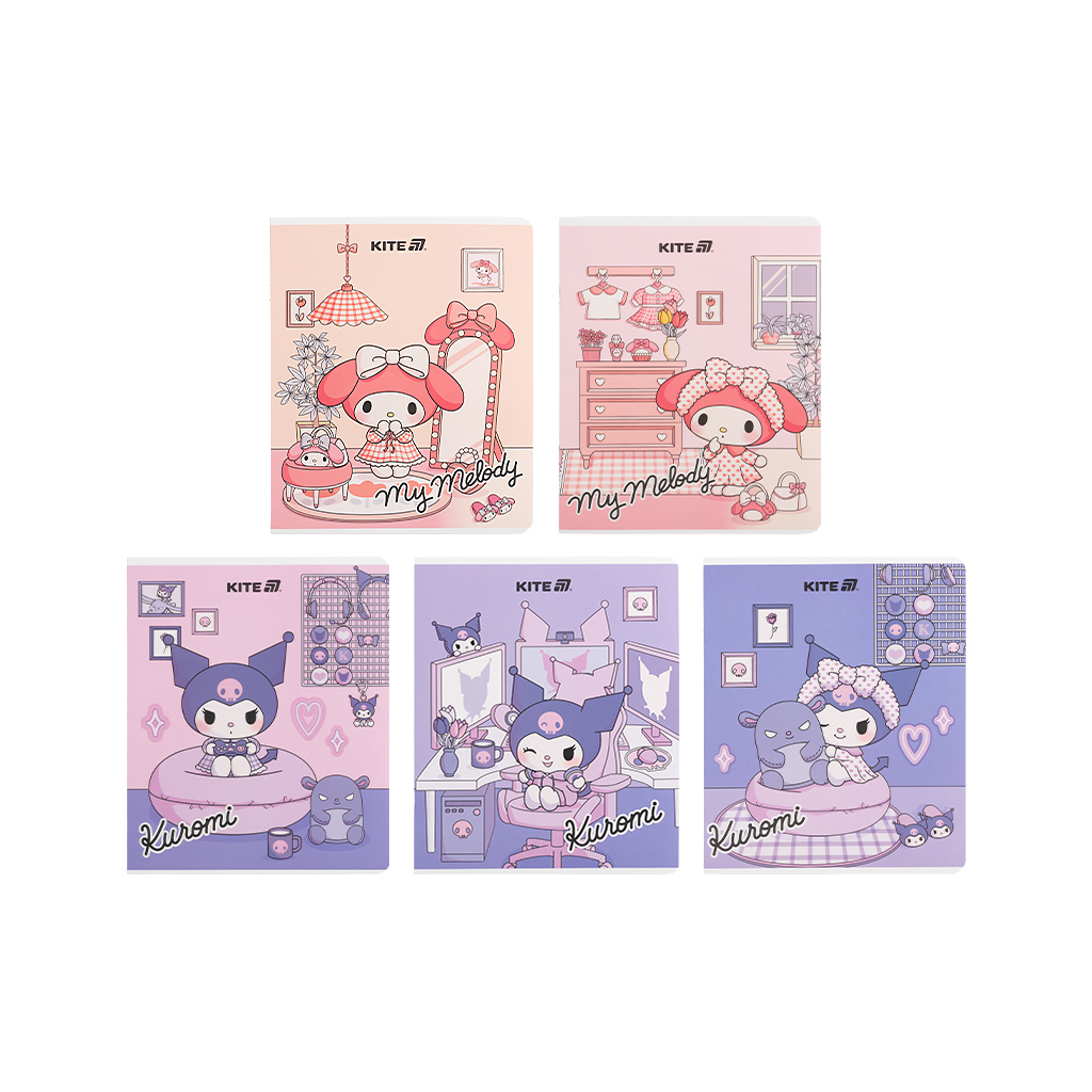 Зошит Kite Kuromi, 24 аркуші, клітинка (HK25-238) - зображення 1