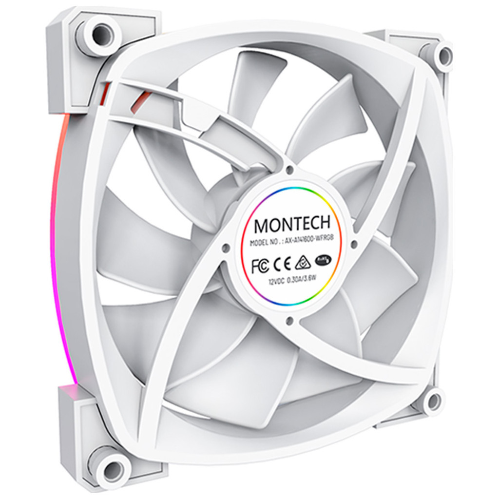 Кулер до корпусу MONTECH AX140 PWM WHITE - зображення 3