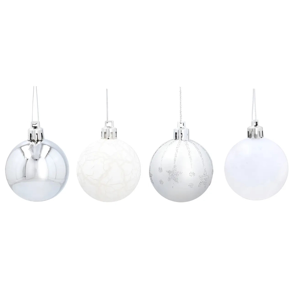 Ялинкова іграшка Chomik кульки компл. 12 шт, 5см, мікс срібні (5900779849693_2) - зображення 2