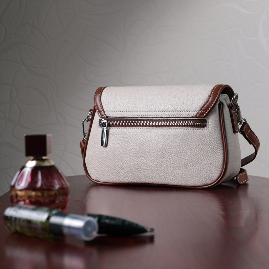 Сумка Vintage Жіноча з фактурним клапаном з натуральної шкіри Біла (22623) - зображення 12