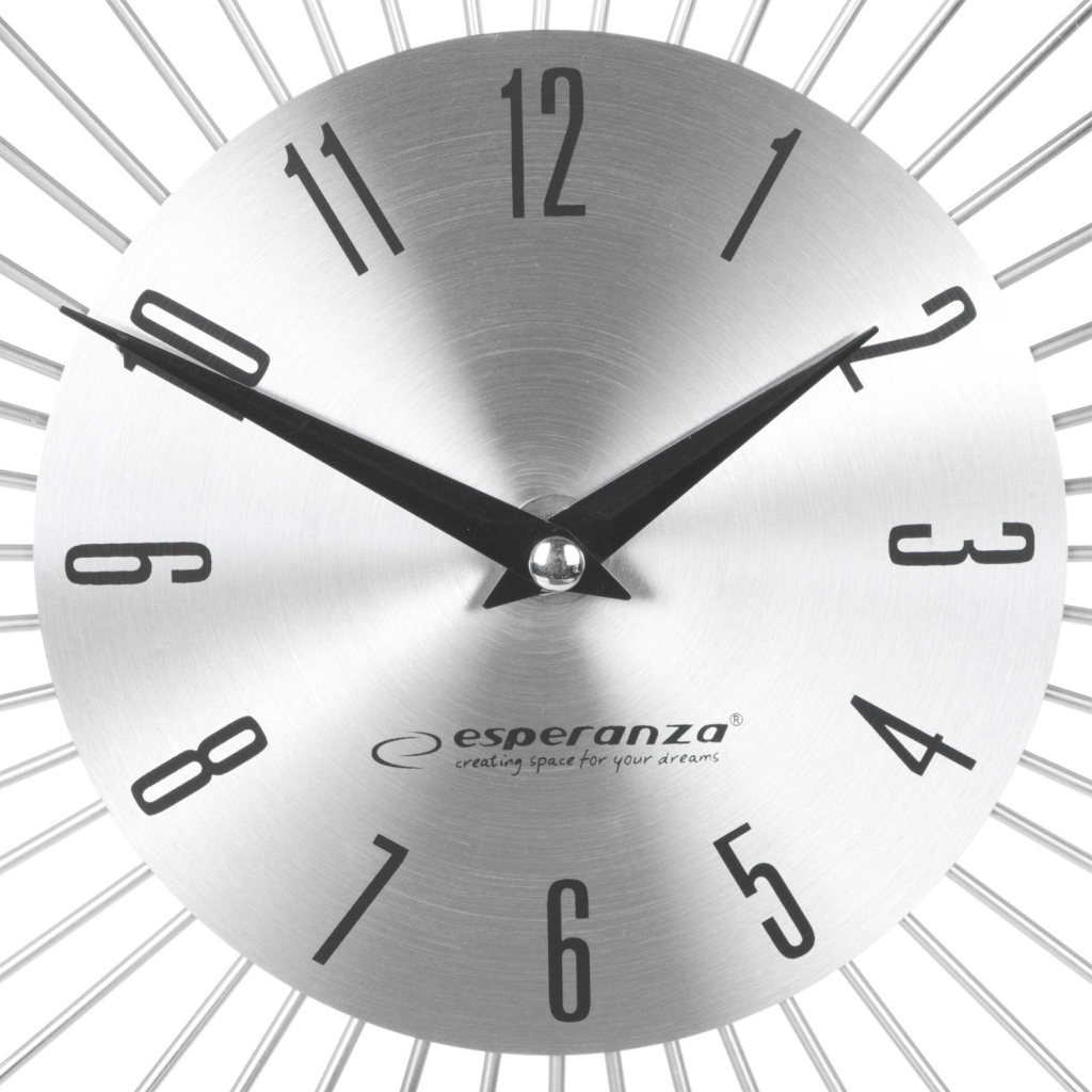 Настінний годинник Esperanza Wall Clock Boston 50 см з променями з і сталі та кристалами (EHC002) - зображення 3