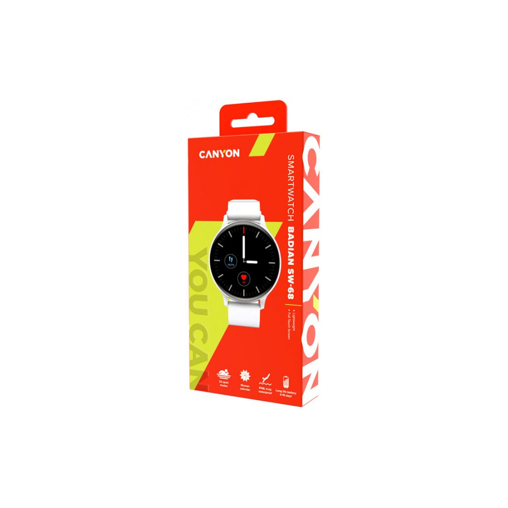 Смарт-годинник Canyon CNS-SW68SS Badian Silver (CNS-SW68SS) - зображення 8