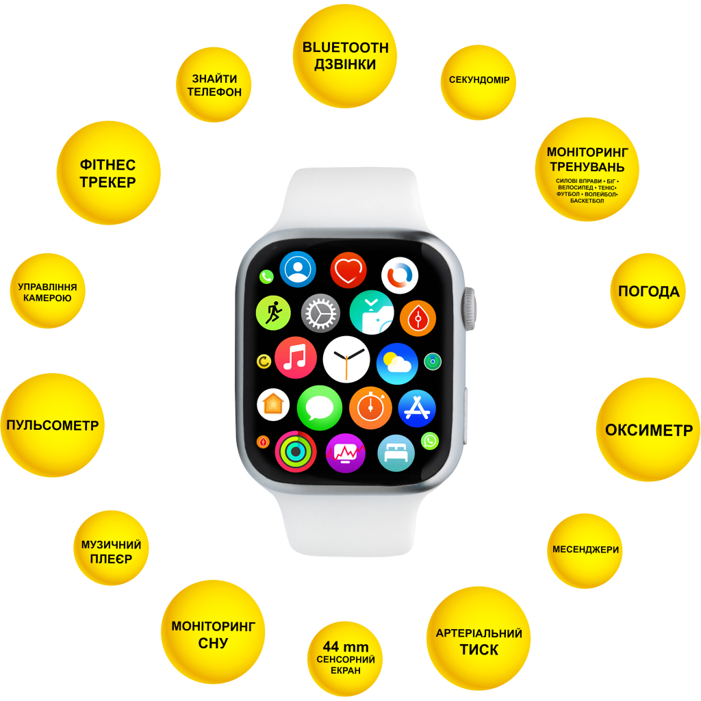 Смарт-годинник AURA X2 Pro 44mm White (SWAX244W) - зображення 4