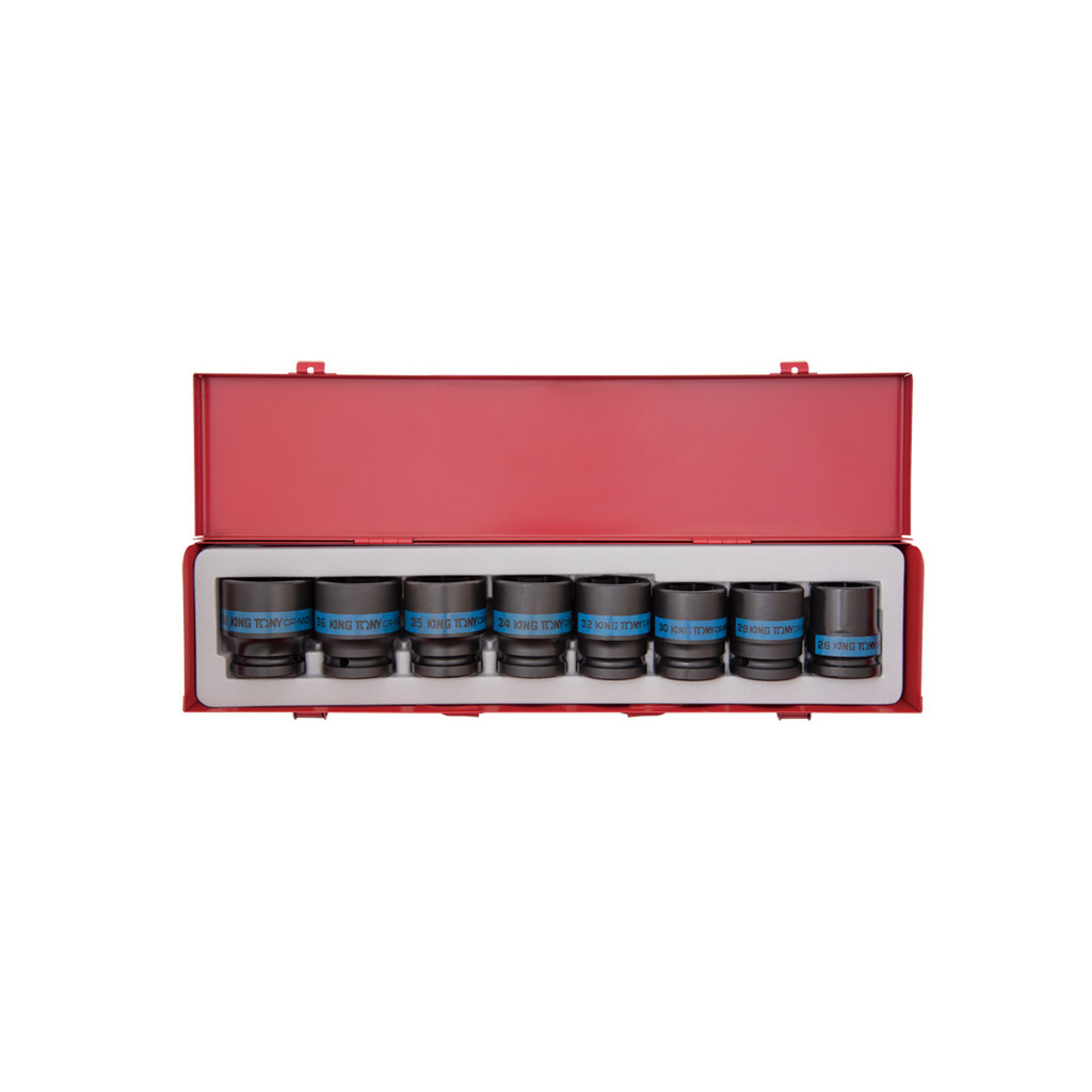 Набір головок KING TONY 3/4" ударних 8 шт. 21-41 мм (6409MP03) - зображення 1