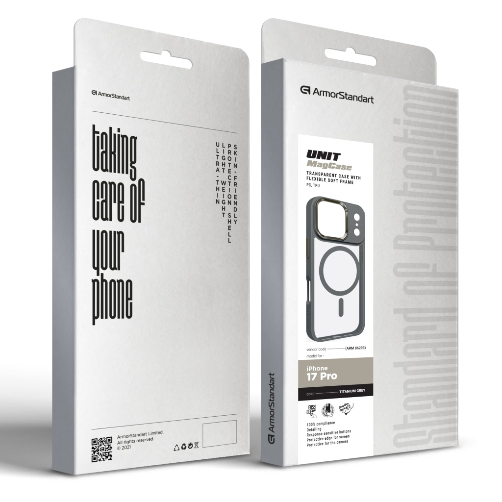 Чохол до мобільного телефона Armorstandart Unit MagCase Apple iPhone 17 Pro Titanium Grey (ARM86293) - зображення 2
