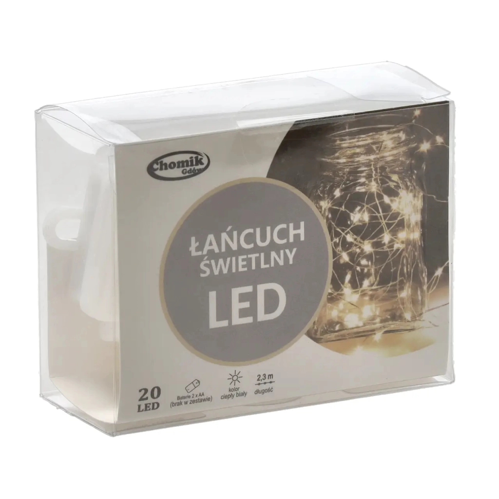 Гірлянда Chomik Струна 2.3 м 20 LED Теплий білий (5900779802636) - зображення 5