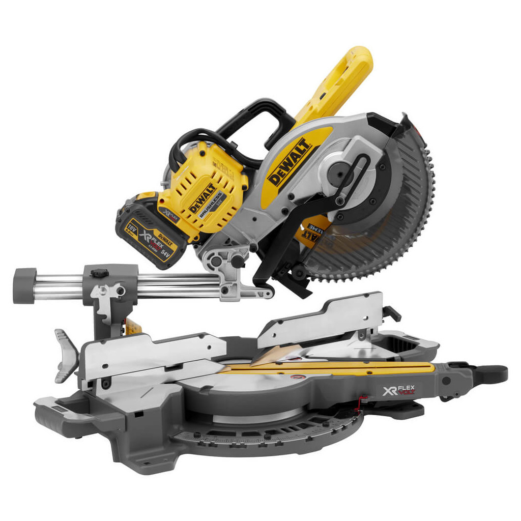 Торцювальна пила DeWALT 54В XR FLEXVOLT Li-lon, диск 250х30 мм, XPS, 20.5 кг, 2x2Ah (DCS727T2) - изображение 3