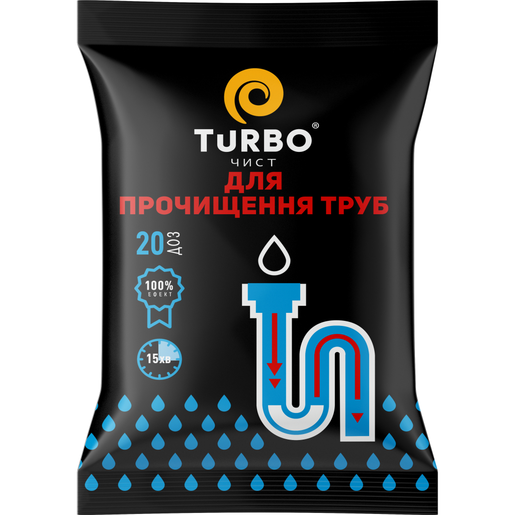 Засіб для прочищення труб TURBOчист Гранули 1000 г (4823015909122) - зображення 1