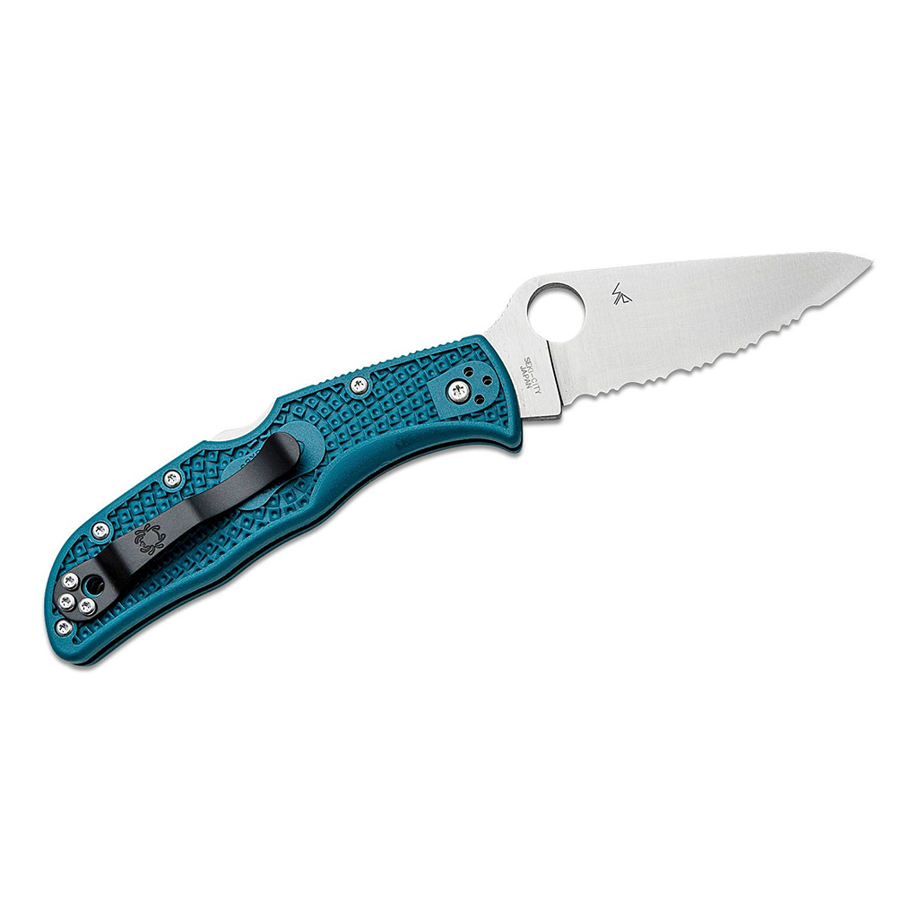 Ніж Spyderco Endela K390 Serrated Blue (C243FSK390) - зображення 2
