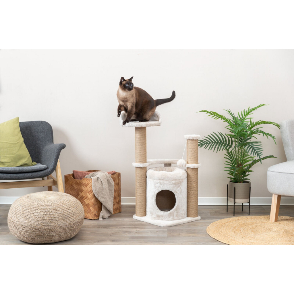 Дряпка (кігтеточка) для котів Trixie Nayra 40х40х83 см бежева (4011905444369) - зображення 8