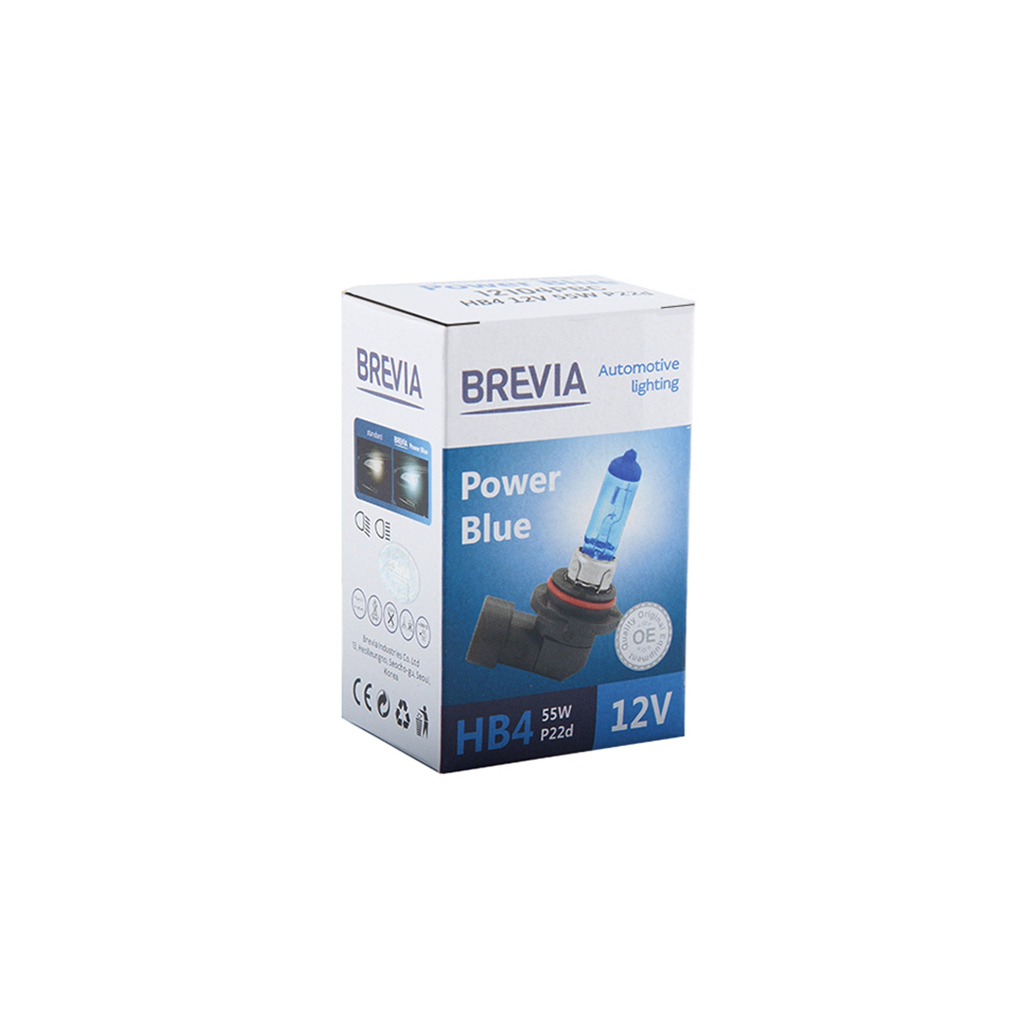 Автолампа Brevia HB4 12V 55W P22d Power Blue 4200K (12104) - зображення 2