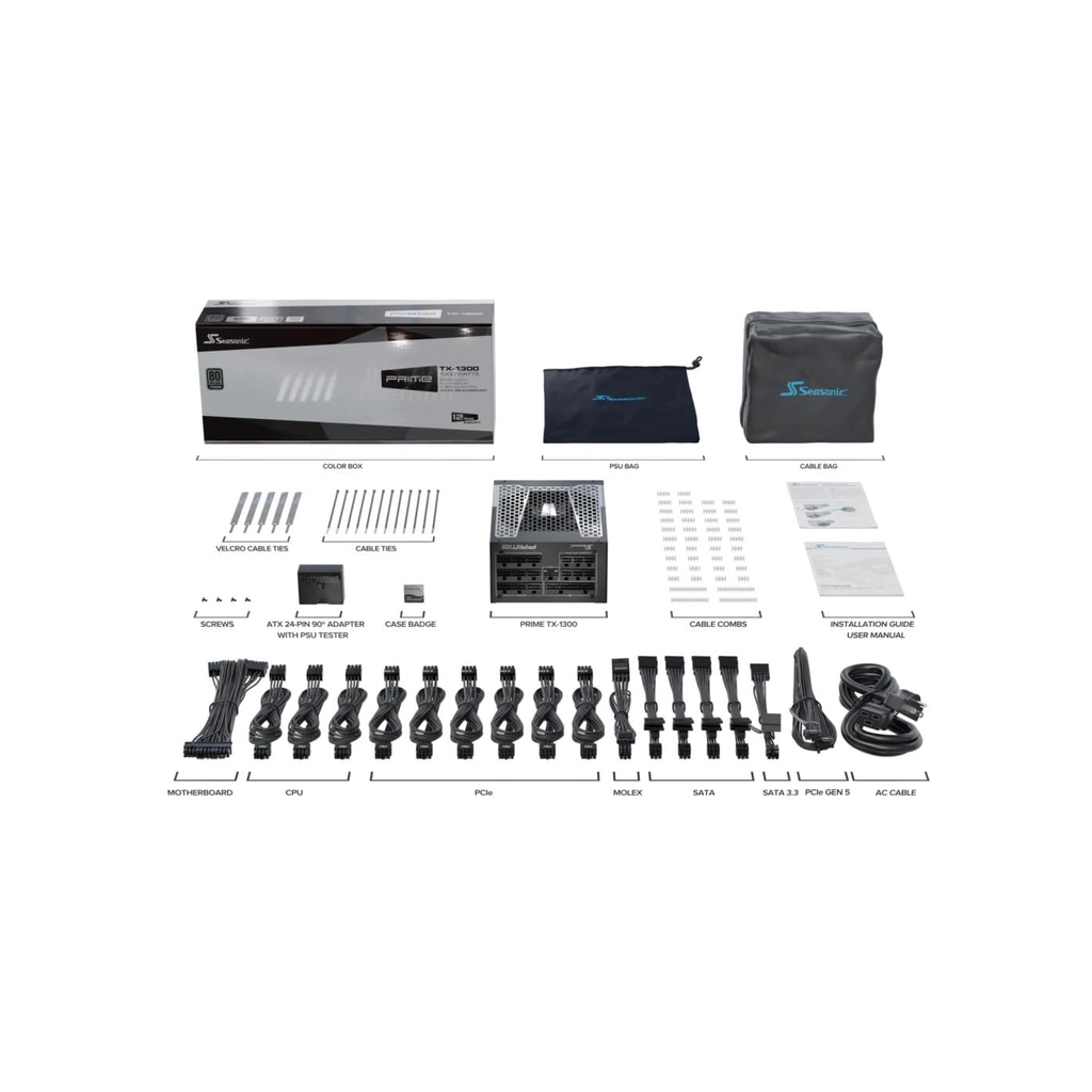 Блок живлення Seasonic 1300W (PRIME-TX-1300-ATX30) - зображення 9