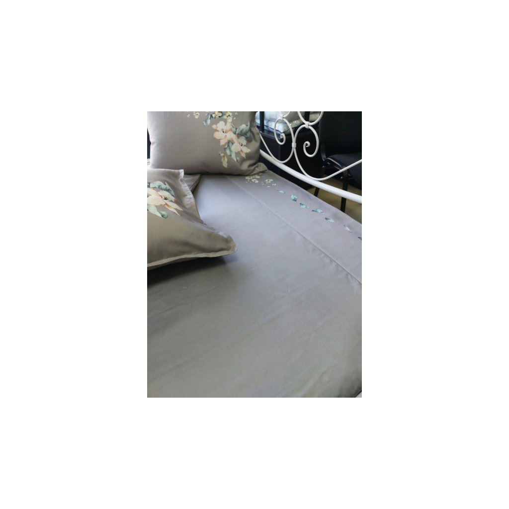 Простирадло Billerbeck LILIA сатин світло-сіре 240х260 см (CN3216380UA2) - picture 1