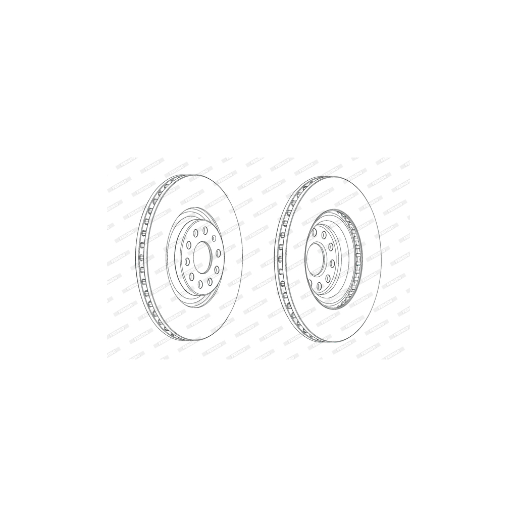 Гальмівний диск FERODO DDF2000C - зображення 1