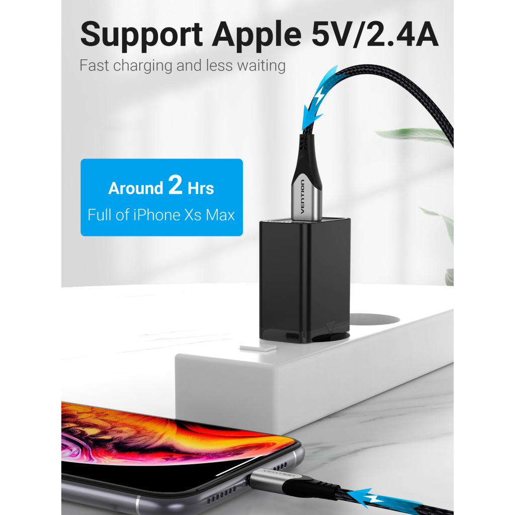 Зарядний пристрій Vention 1xUSB 12W Black (FAAB0-EU) - зображення 8