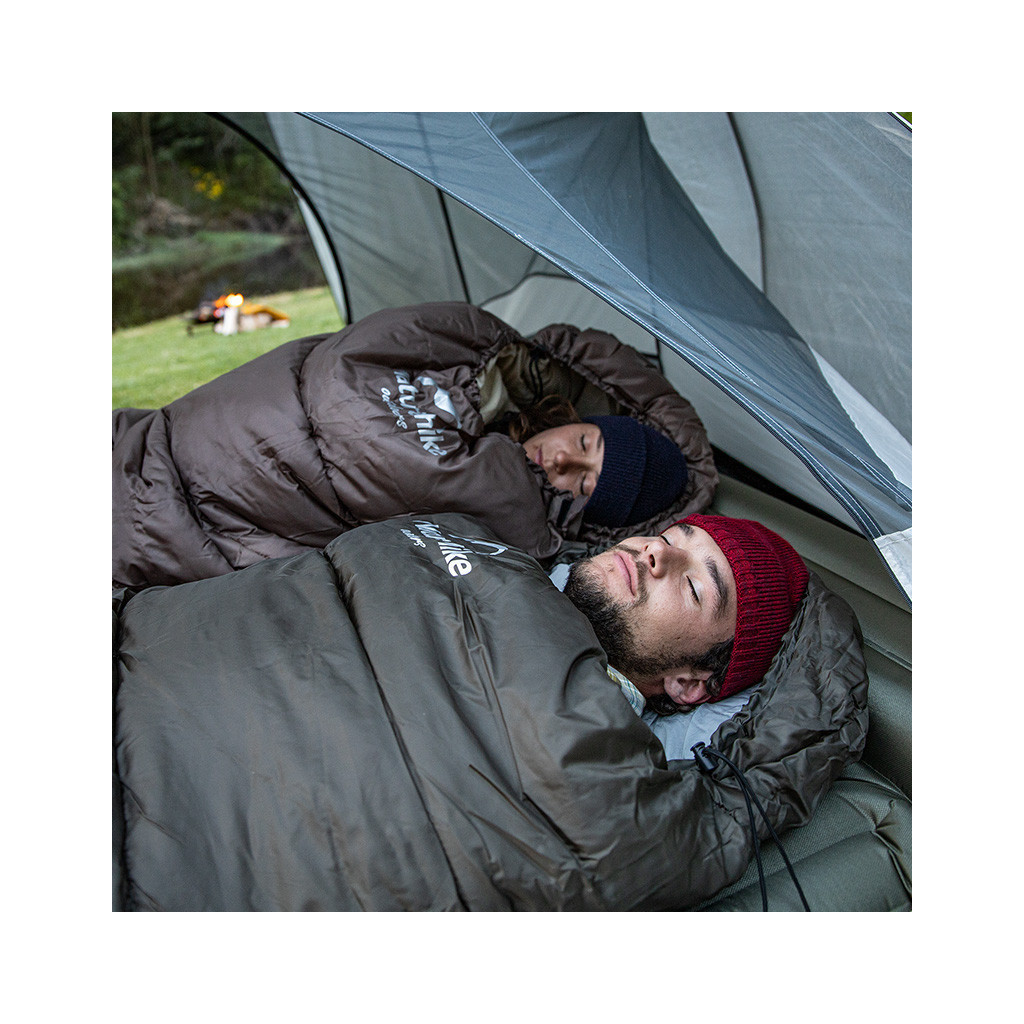 Спальний мішок Naturehike з капюшоном U250 NH20MSD07 (6°C) правий, темно-зелений (6927595767214-R) - зображення 5