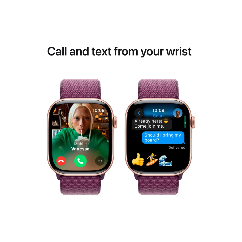 Смарт-годинник Apple Watch Series 10 GPS 46mm Rose Gold Aluminium Case with Plum Sport Loop (MWWV3QH/A) - изображение 7