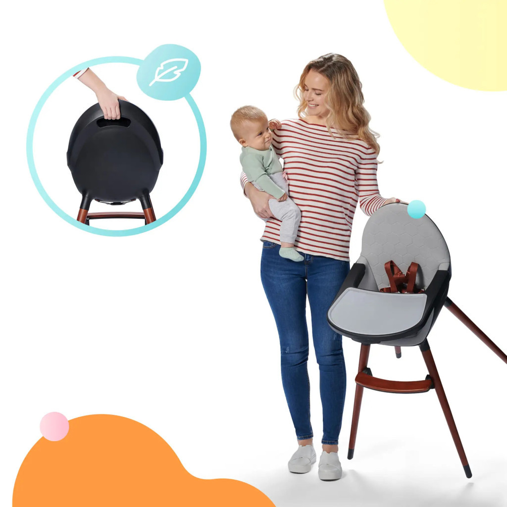 Стілець для годування Kinderkraft 2 в 1 Finix Grey (5902533918515) - зображення 10