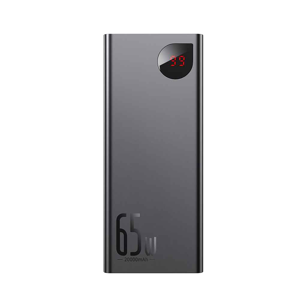 Батарея універсальна Baseus Adaman Metal 20000mAh, PD/65W, QC/3.0, +cable USB to Type-C (PPIMDA-D01 / P10021506112-01) - зображення 1
