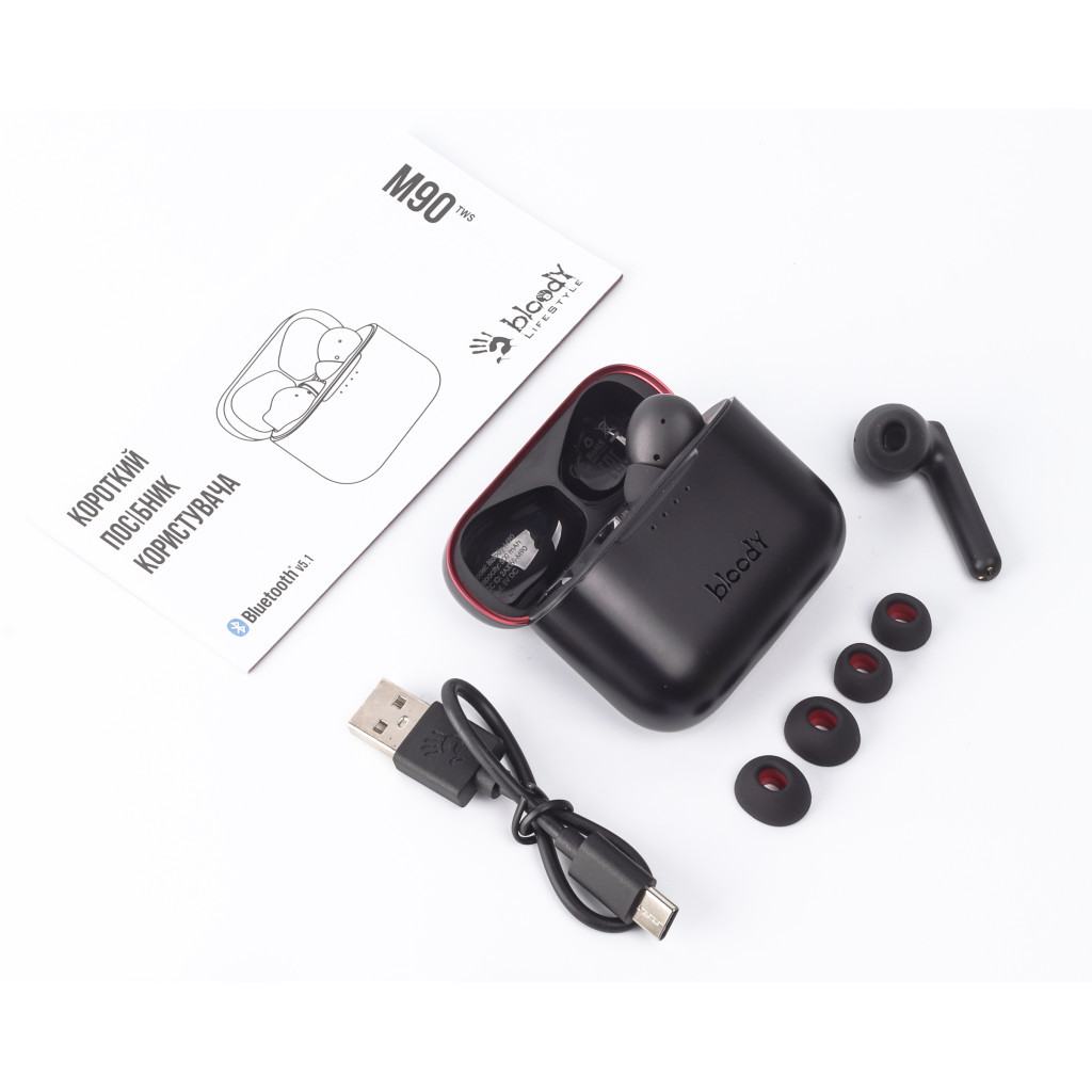 Навушники A4Tech Bloody M90 Black+Red - зображення 9
