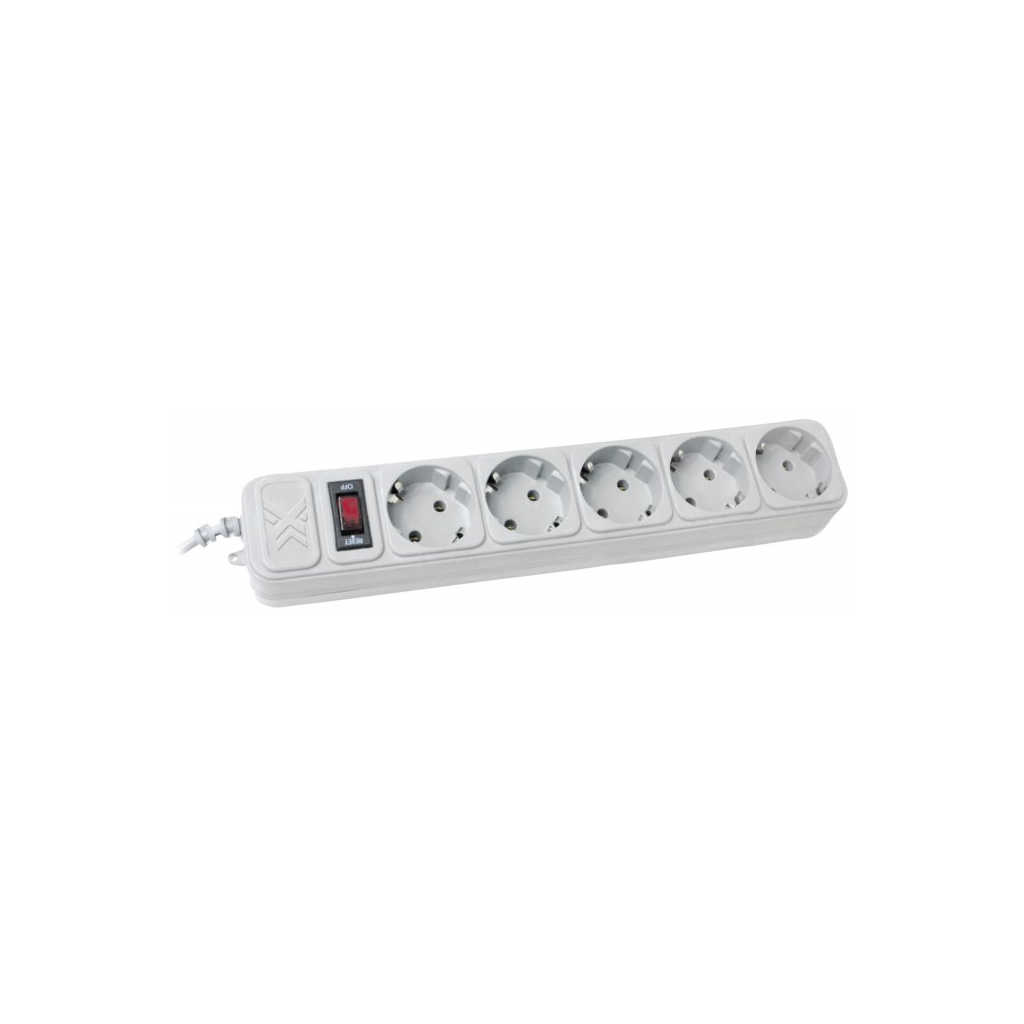 Мережевий фільтр живлення Maxxter SPM5-G-15G grey, 4.5 м кабель, 5 розеток (SPM5-G-15G) - зображення 1