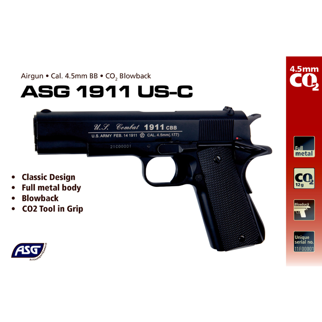 Пневматичний пістолет ASG US-C Blowback (19818) - изображение 6