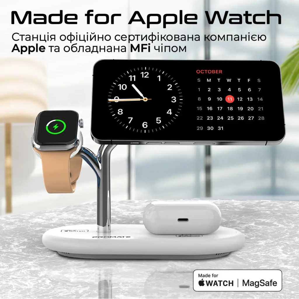 Зарядний пристрій Promate synergy-pro.white - зображення 4