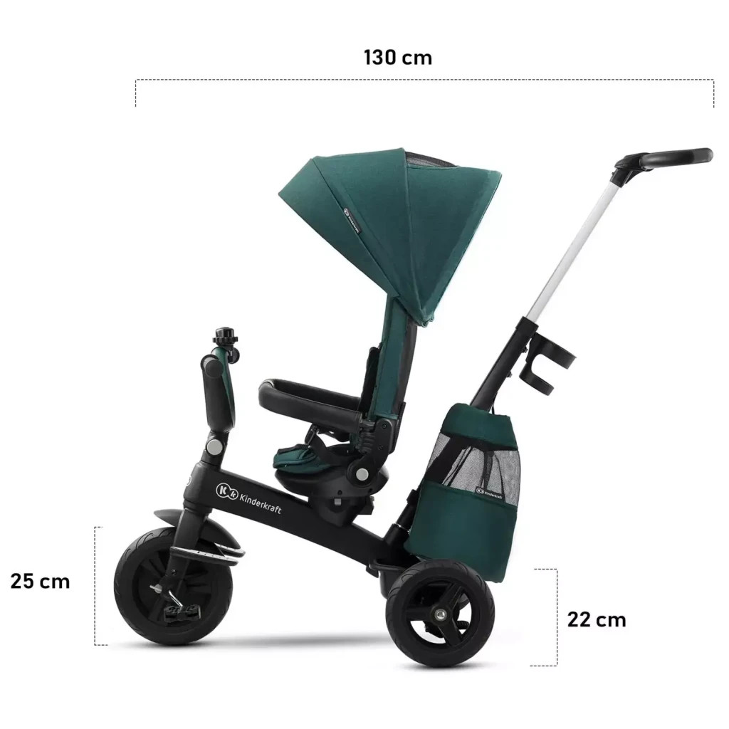 Дитячий велосипед Kinderkraft Easytwist Midnight Green (KKRETWIGRE0000) (5902533914500) - зображення 8