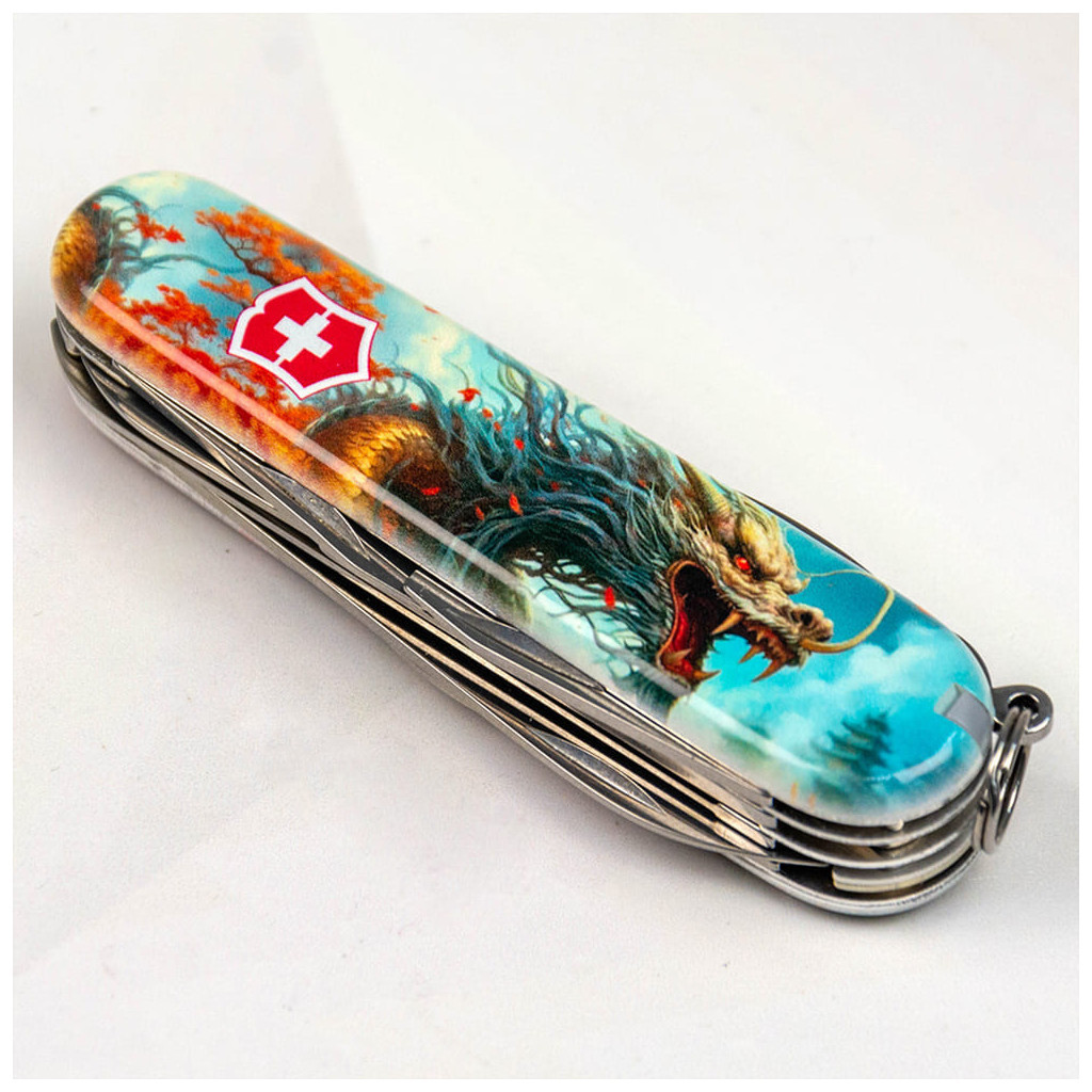 Ніж Victorinox Huntsman Zodiac 91 мм Бойовий дракон (1.3713.7_Z3230p) - зображення 2