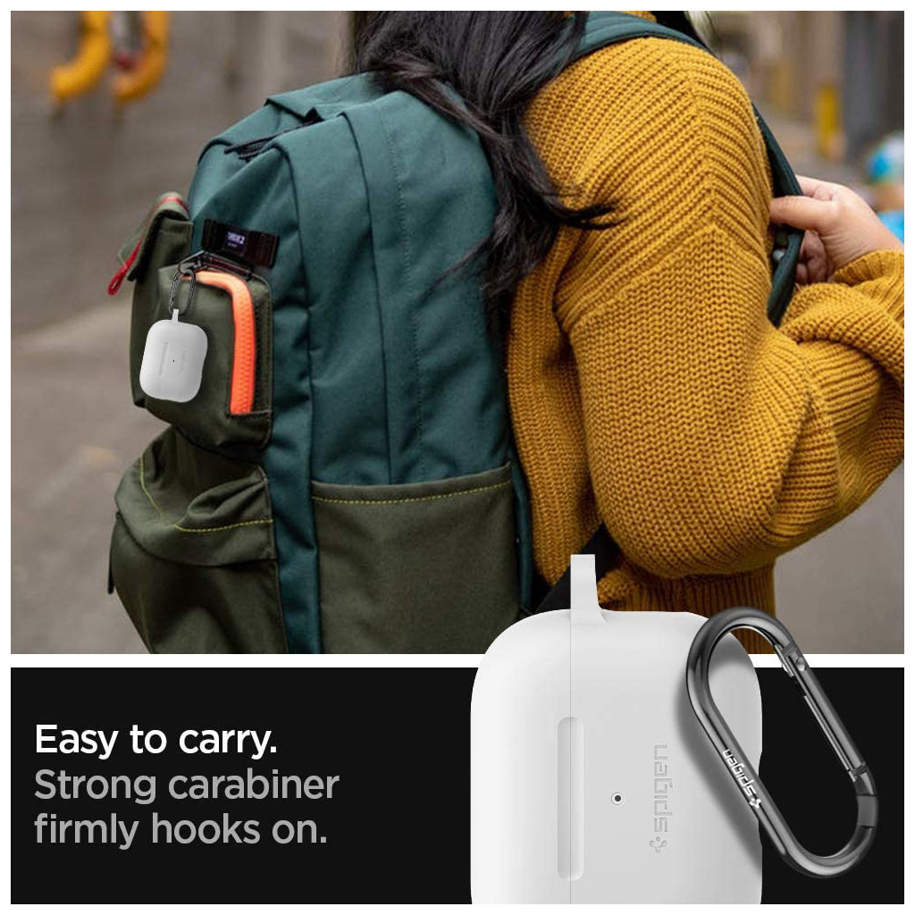 Чохол для навушників Spigen для Airpods Pro Silicone Fit White (ASD00534) - зображення 2