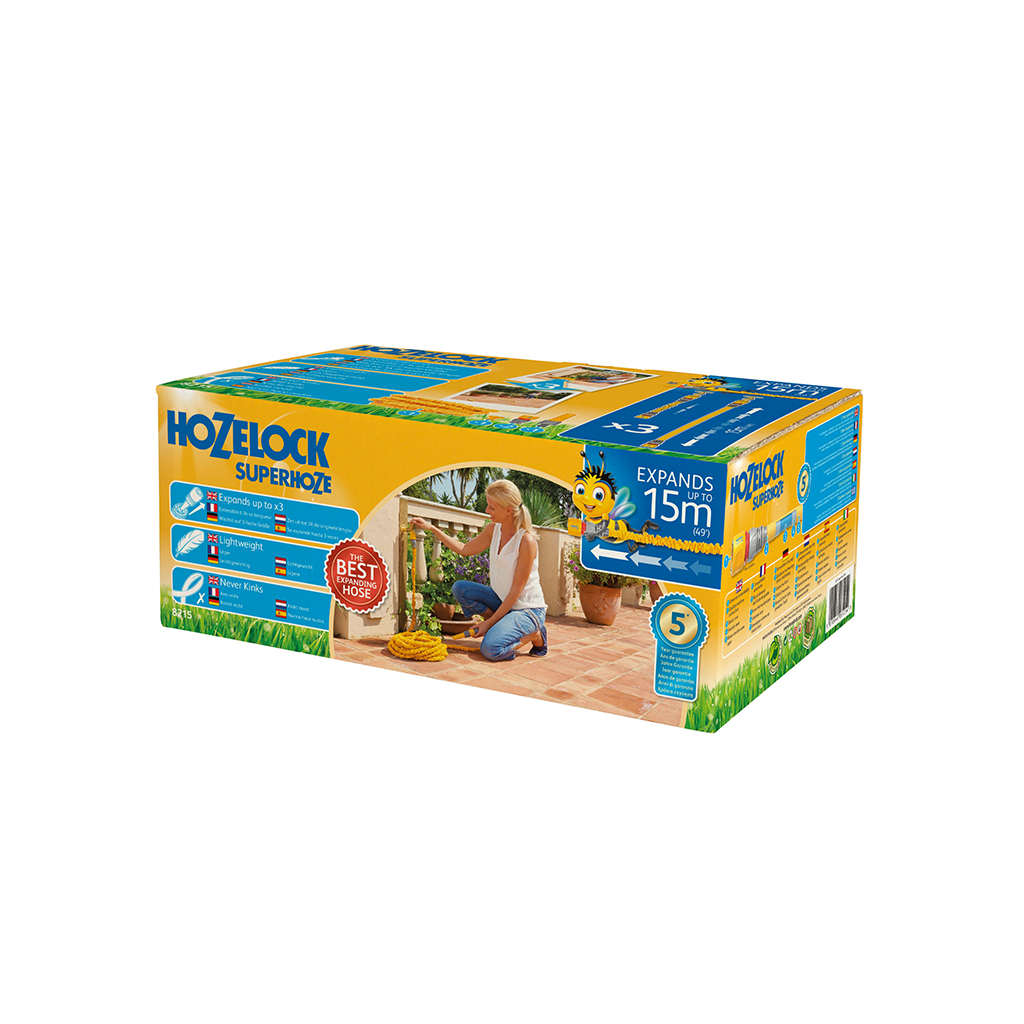 Шланг для поливу HoZelock 15м розтяжний Superhoze + конектори (7061) - изображение 8
