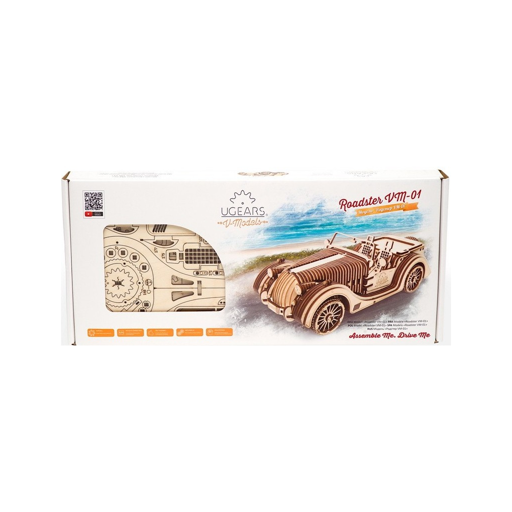 Конструктор Ugears Родстер VM-01 (70052) - изображение 9