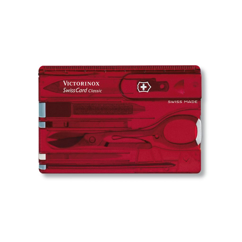 Ніж Victorinox SwissCard Transparent Red Blister (0.7100.TB1) - зображення 3