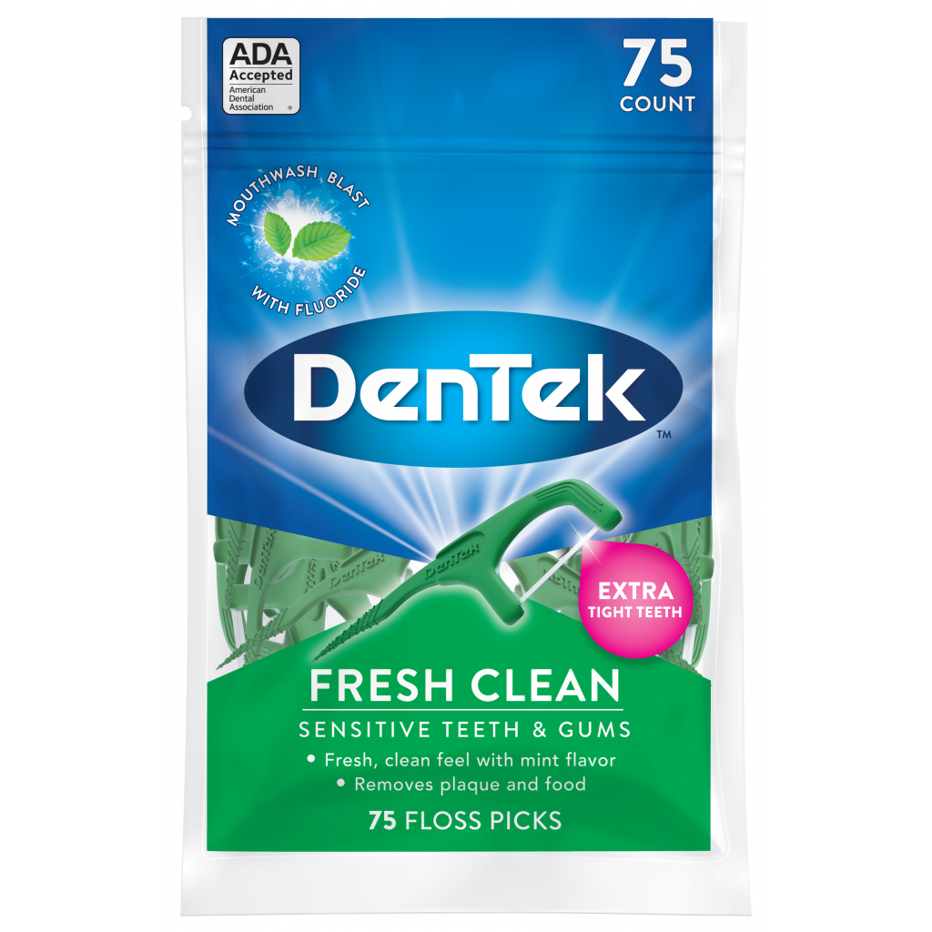 Флос-зубочистки DenTek Освіжаюче очищення 75 шт. (47701002575) - зображення 1