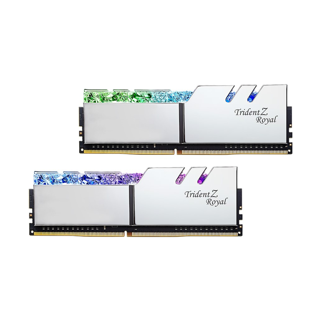 Модуль пам'яті для комп'ютера DDR4 64GB (2x32GB) 3600 MHz TridentZ RGB Royal Silver G.Skill (F4-3600C18D-64GTRS) - зображення 1