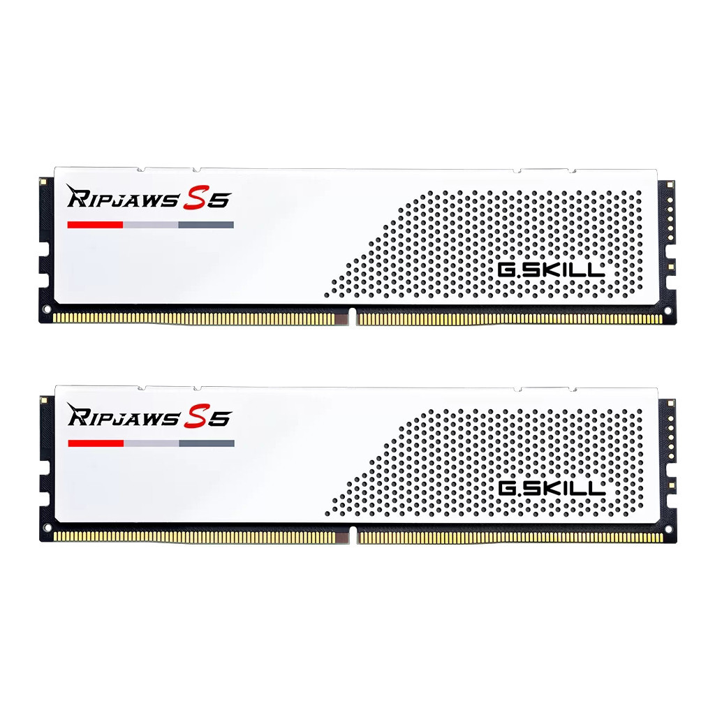 Модуль пам'яті для комп'ютера DDR5 32GB (2x16GB) 5600 MHz Ripjaws S5 White G.Skill (F5-5600J4040C16GX2-RS5W) - зображення 1