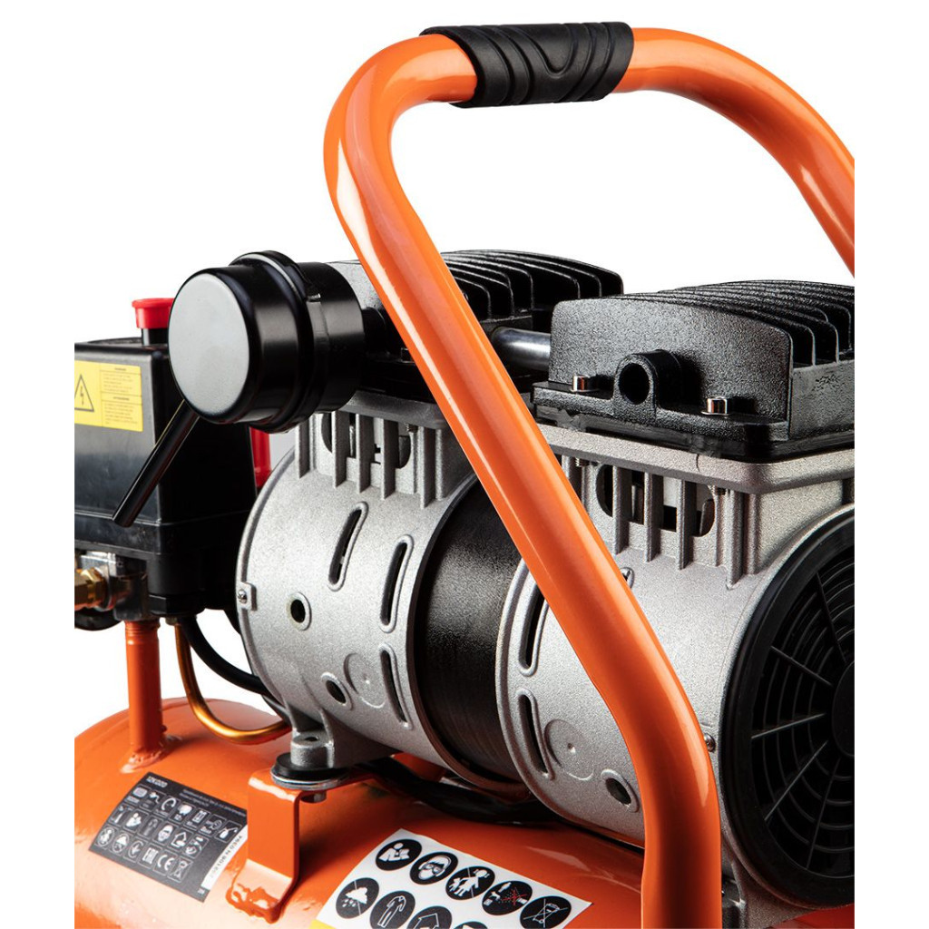 Компресор Neo Tools безоливний, 2-х поршневий, 230В, 12л, 8 Бар, 105л/хв, 500Вт, (12K020) - зображення 4