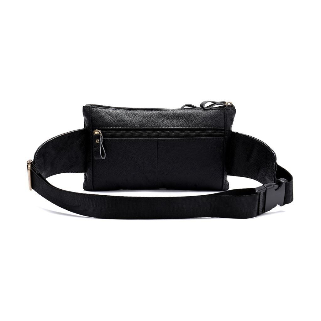 Сумка Vintage Бананка зі шкіри Чорна (14809) - зображення 11