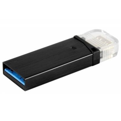USB флеш накопичувач Goodram 64GB Twin Black USB 3.0 (PD64GH3GRTNKR9) - зображення 3