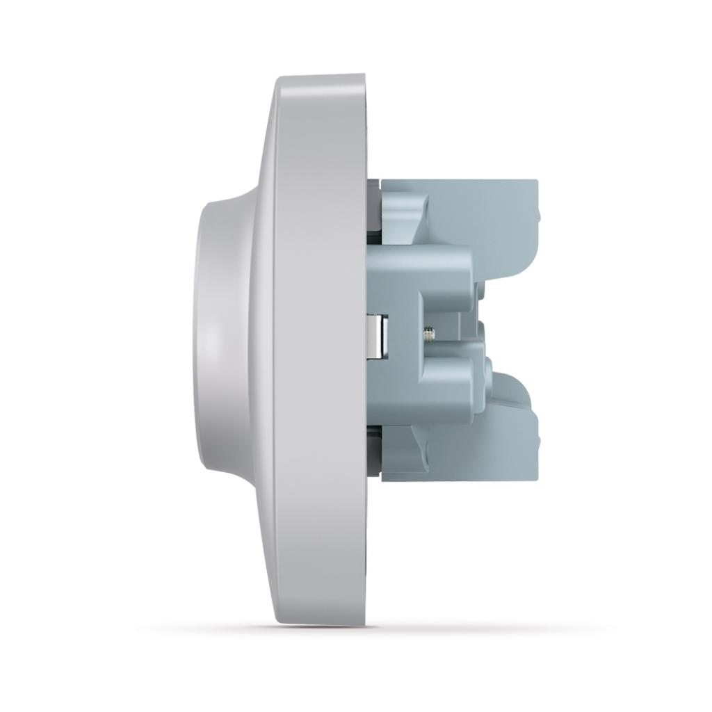 Розетка Videx BINERA 2ая с заземлением серебр (VF-BNSK2G-SS) - изображение 3