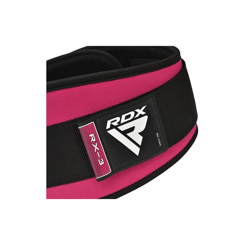 Атлетичний пояс RDX RX3 EVA Curve неопреновий Sharp Pink XS (WBE-RX3SP-XS) - зображення 5