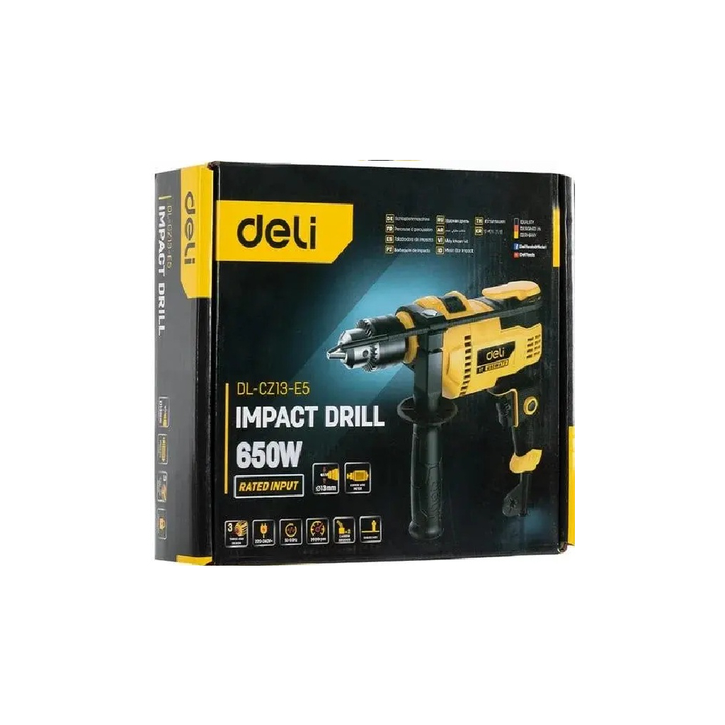 Дриль Deli 650 Вт 13 мм (EDL-CZ13-E5) - изображение 6
