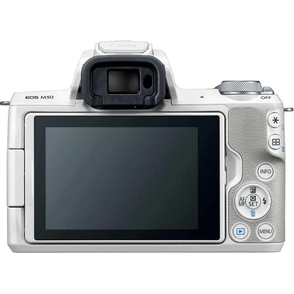Цифровий фотоапарат Canon EOS M50 15-45 IS STM Kit White (2681C057) - зображення 3