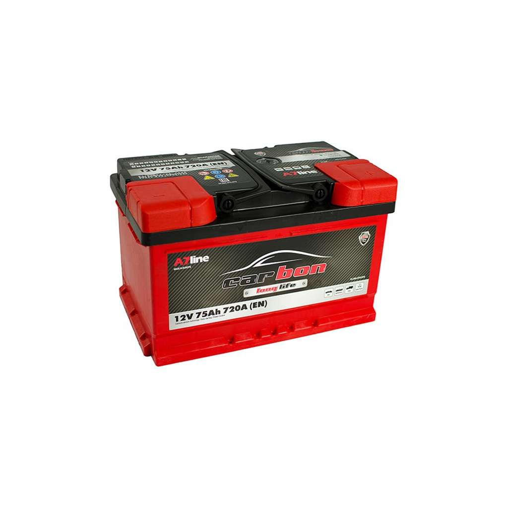 Акумулятор автомобільний CARBON 75 Ah/12V низький Euro (CRB75-00L) - зображення 2