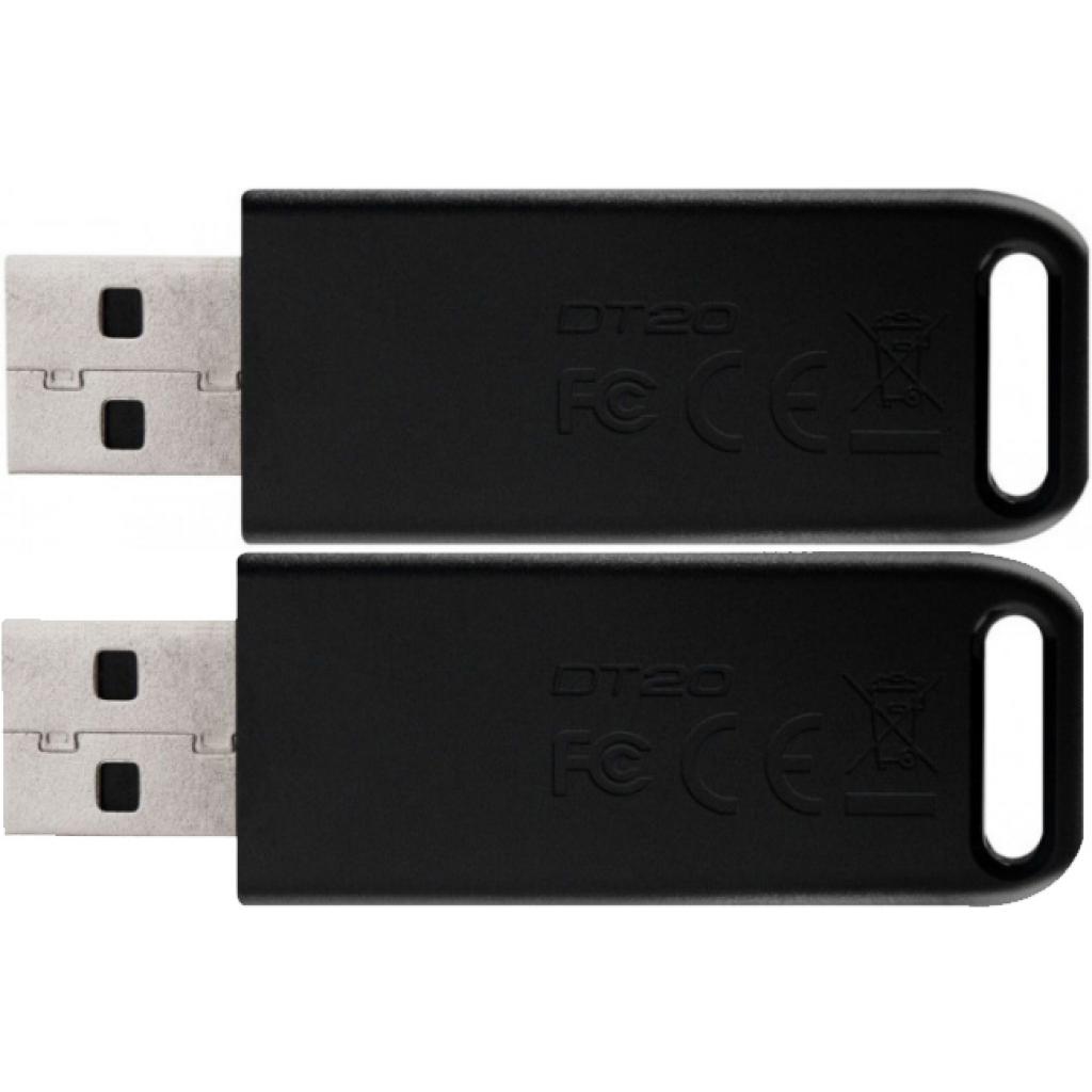 USB флеш накопичувач Kingston 2x64GB DataTraveler 20 USB 2.0 (DT20/64GB-2P) - зображення 2