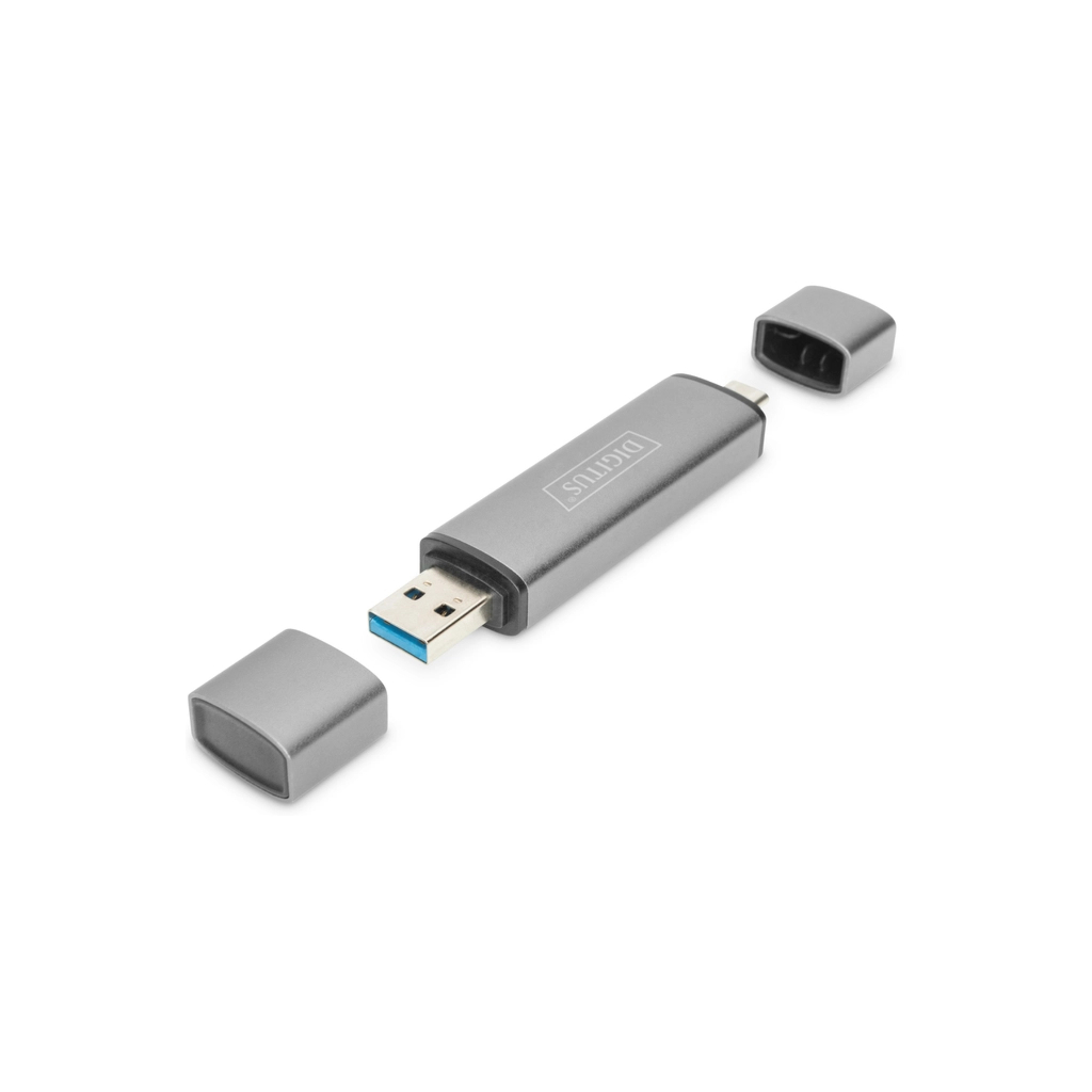 Зчитувач флеш-карт Digitus USB-C/USB 3.0 SD/MicroSD (DA-70886) - изображение 2