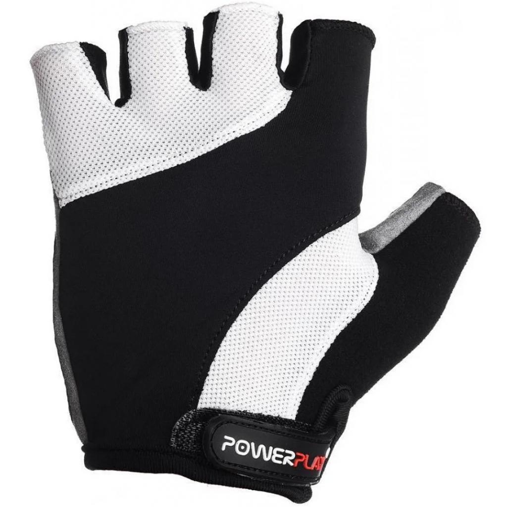 Велорукавиці PowerPlay 5041 Black/White L (5041_L_White) - зображення 2