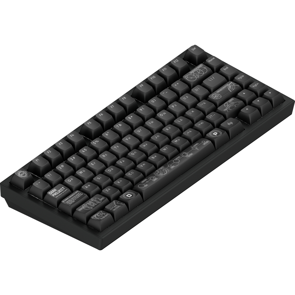 Клавіатура Dark Project ALU81 Terra Nova PBT RGB Mech G3MS Moonstone Black (DPKB_NOVA_81_ANSI_BLACK_UA) - зображення 1