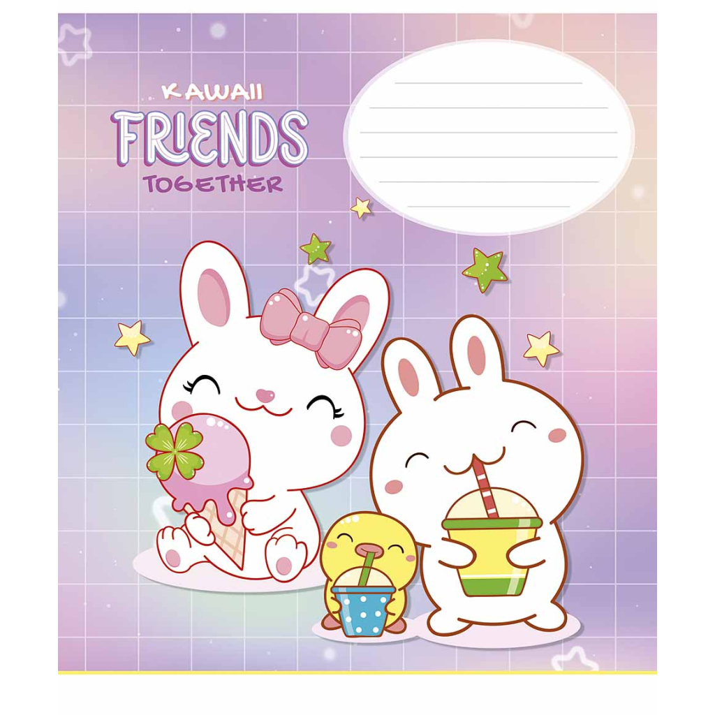 Зошит Школярик Kawaii Friends 12 аркушів коса лінія (012-3422C) - зображення 2
