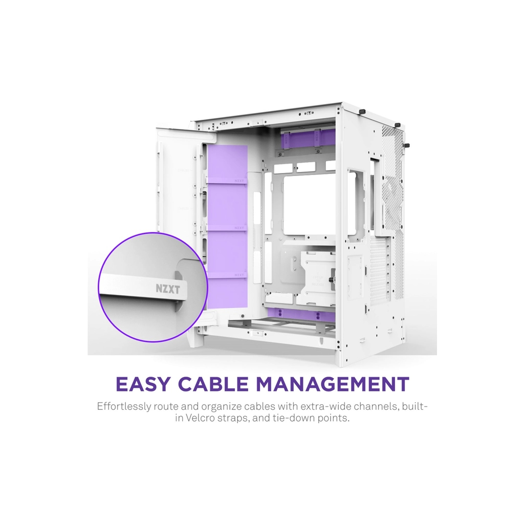 Корпус для ПК NZXT H9 Flow Dual-Chamber All White (CM-H92FW-01) - зображення 9